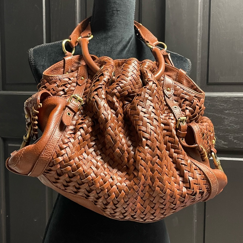 Cole Haan Brown Leather Village Weave